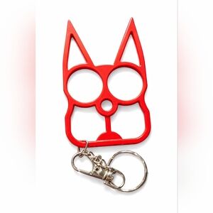 Red Kitty Cat Ear Self Defense Keychain Bottle Opener🔑🐱